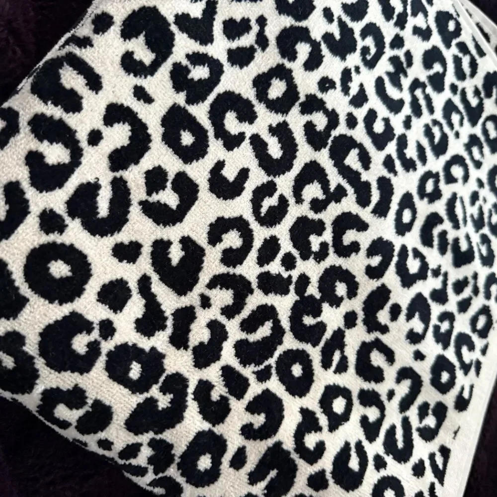 Bianca Portugal Leopard Towel Set 6pc Luxury Bath Hand Tip Towels reversable